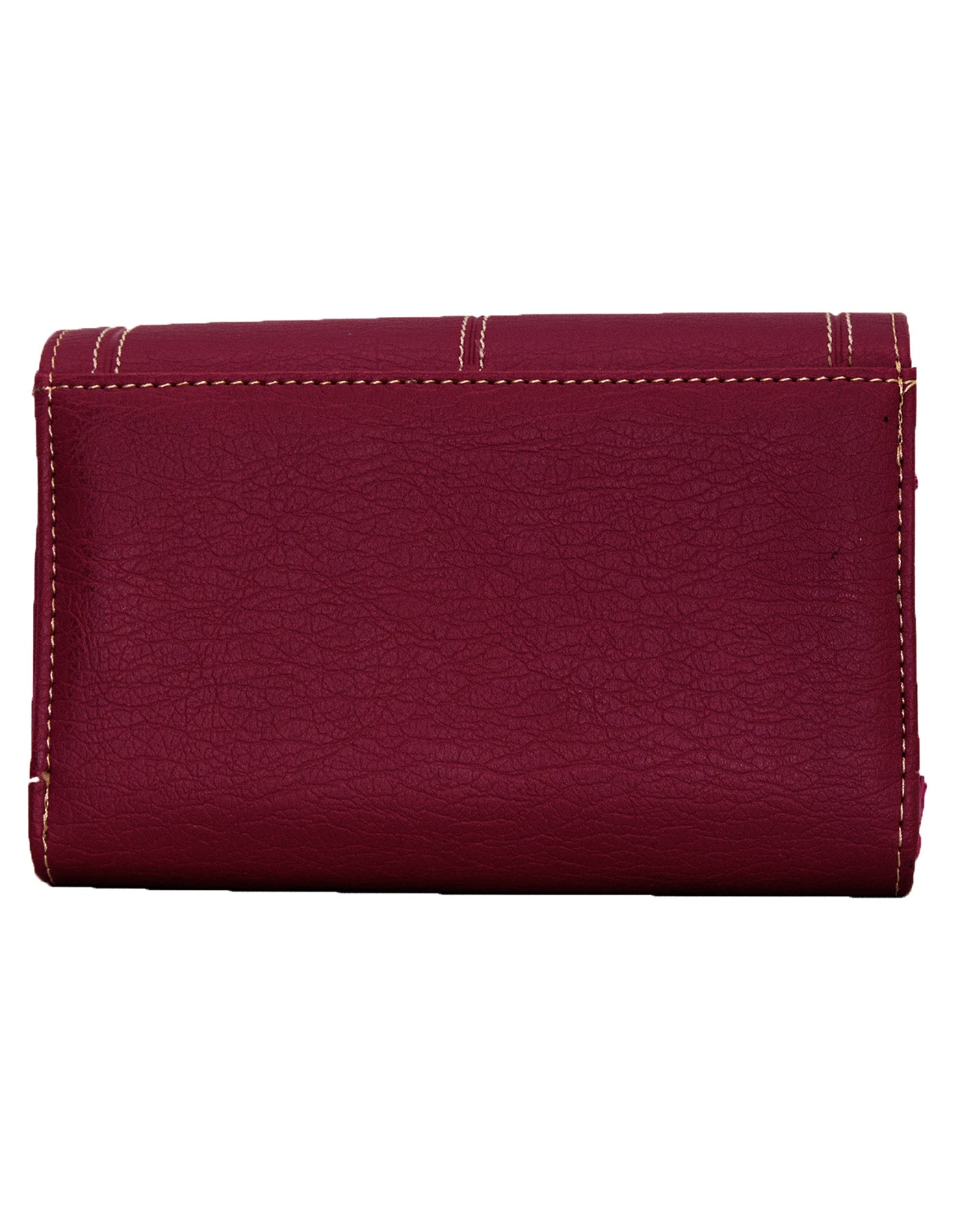 Fino 916-093 Faux Leather Neatly Stitched Designed Card Holder Purse