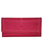 Fino 916-3612 Faux Leather Edge Stitched Long Card Holder Purse
