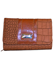 Fino 975-093 Faux Leather Croc Design Card Holder Organiser Purse