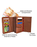 Fino 975-093 Faux Leather Croc Design Card Holder Organiser Purse