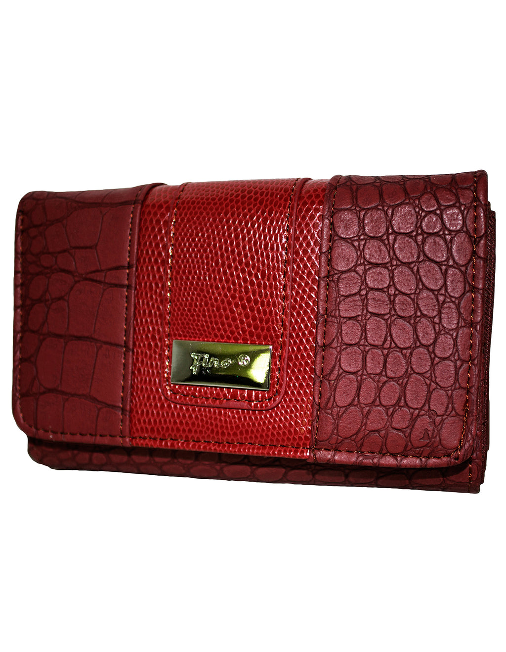 Fino 975-093 Faux Leather Croc Design Card Holder Organiser Purse
