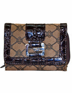Fino A04-2015 Classic Design Compact Canvas & Faux Leather Purse