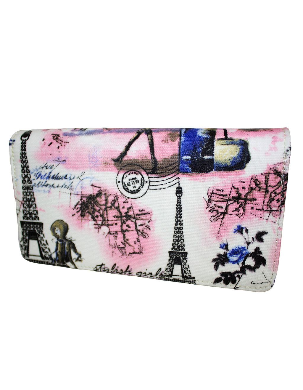 Fino A69-1409 Faux Leather Stylish Paris Street Design Purse