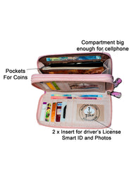 Fino A69-798 Faux Leather Grab & Go All in 1 Purse with Cellphone Pouch