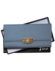 Fino 751362 Tri-Fold Faux Leather Purse with Cellphone Pouch & Box