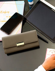 Fino 751368 Tri-Fold Faux Leather Purse with Cellphone Pouch & Box