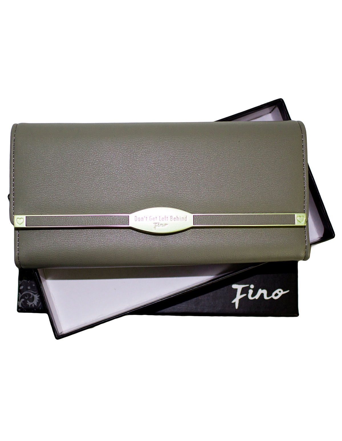Fino 751371 Tri-Fold Faux Leather Purse with Cellphone Pouch & Box