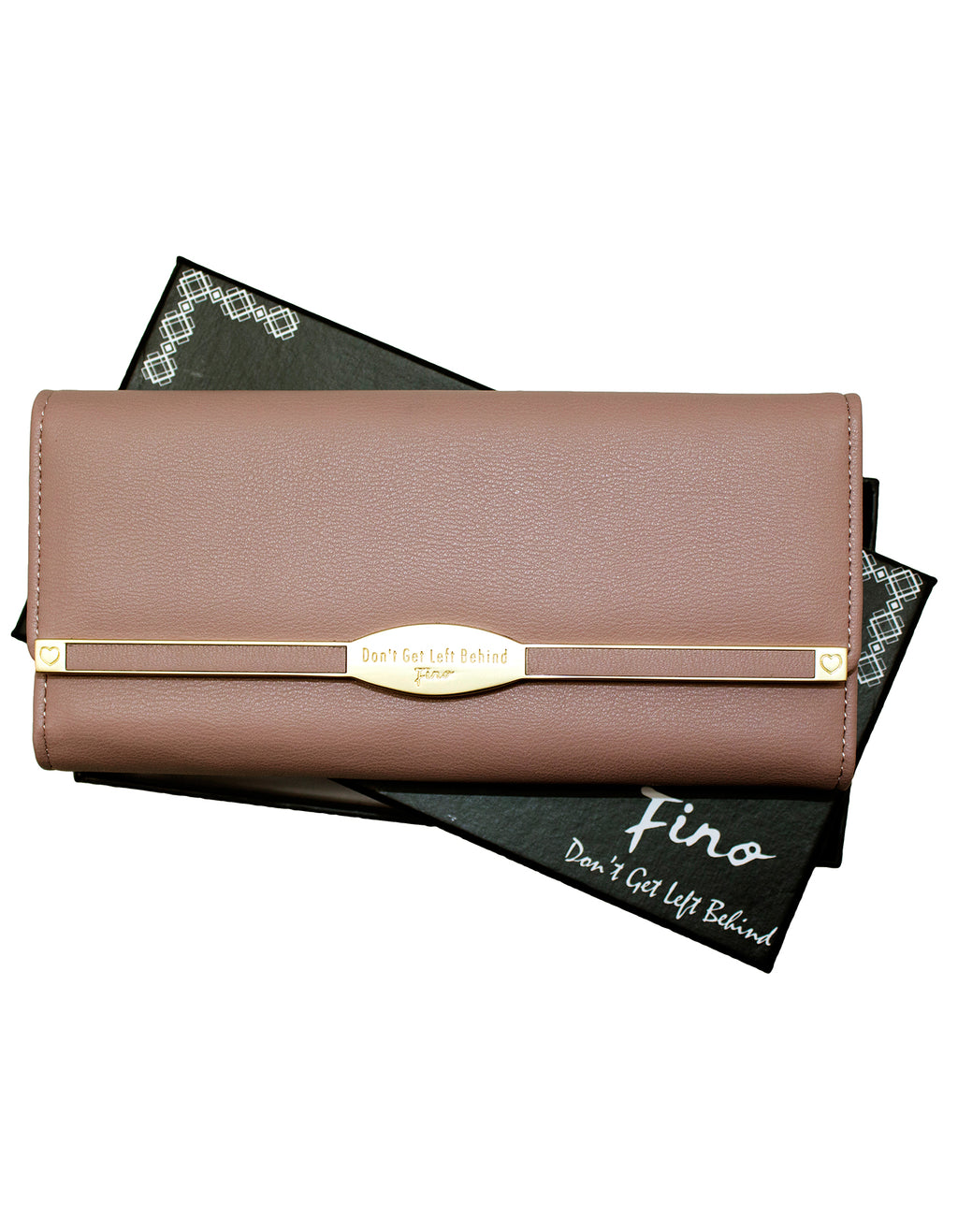 Fino 751371 Tri-Fold Faux Leather Purse with Cellphone Pouch & Box