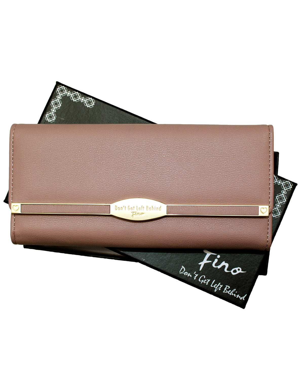 Fino 751371 Tri-Fold Faux Leather Purse with Cellphone Pouch & Box