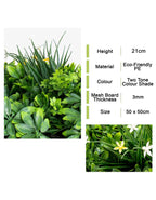 Masturf Premium Amazon Forest 50 x 50cm Faux Leaves UV Resistant Panel