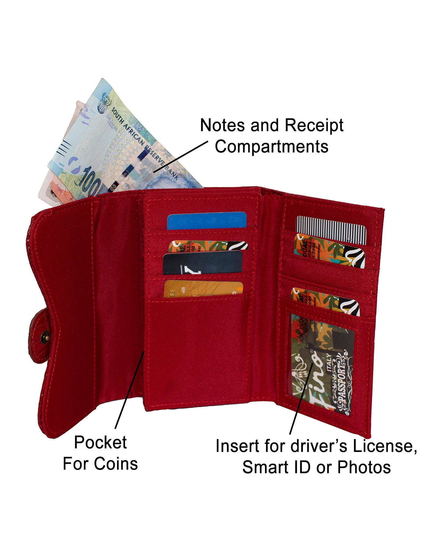 Fino B-093 Croc Texture Faux Leather Card Holder Organiser Purse