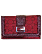 Fino B090-093 Classic Faux Leather Card Holder Organiser Purse with Ostrich Edged Design