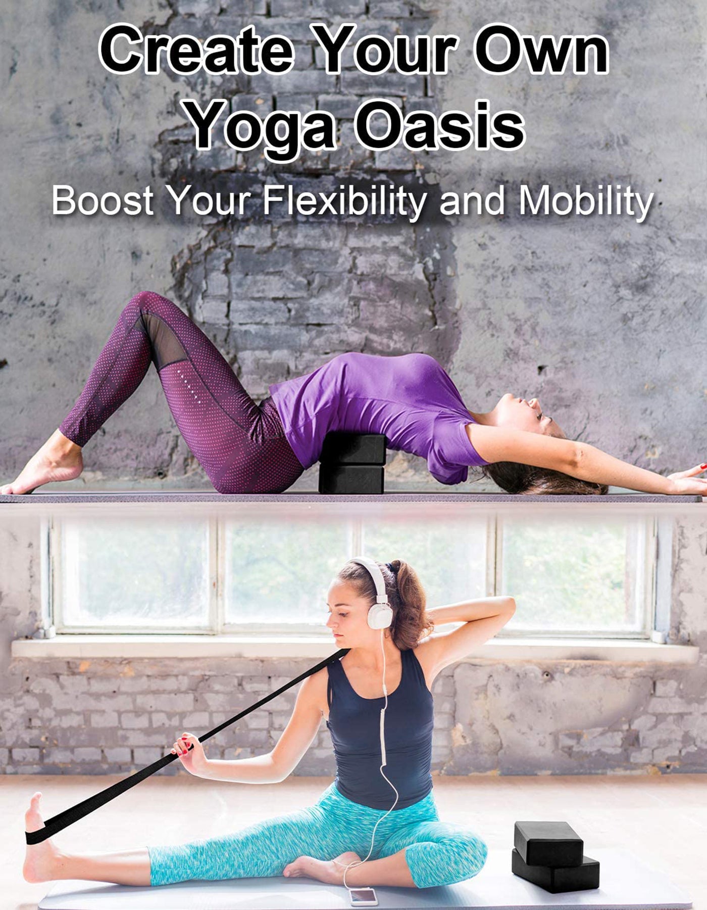 Tumaz Care BS023 Premium High Density/Lightweight Yoga EVA Foam Block Set