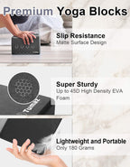 Tumaz Care BS023 Premium High Density/Lightweight Yoga EVA Foam Block Set