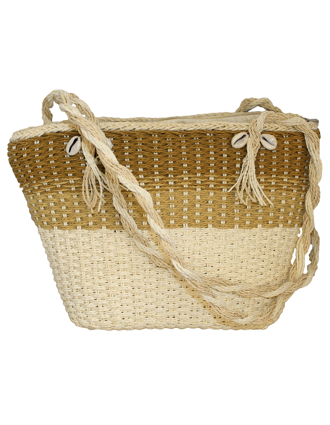 Fino CJ-05747 Straw Beach Bag with Front Flower Detail