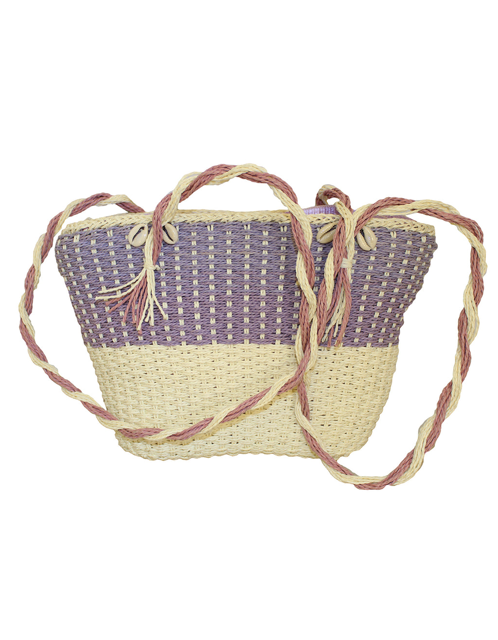 Fino CJ-05747 Straw Beach Bag with Front Flower Detail