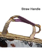 Fino CJK-05053 Butterfly Straw Basket with Beaded Handles