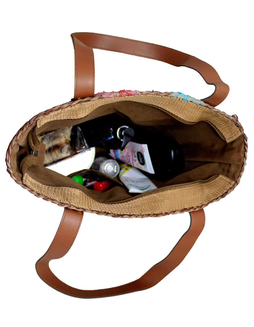 Fino CJK-05066 Exotic Straw Tote Beach Bag