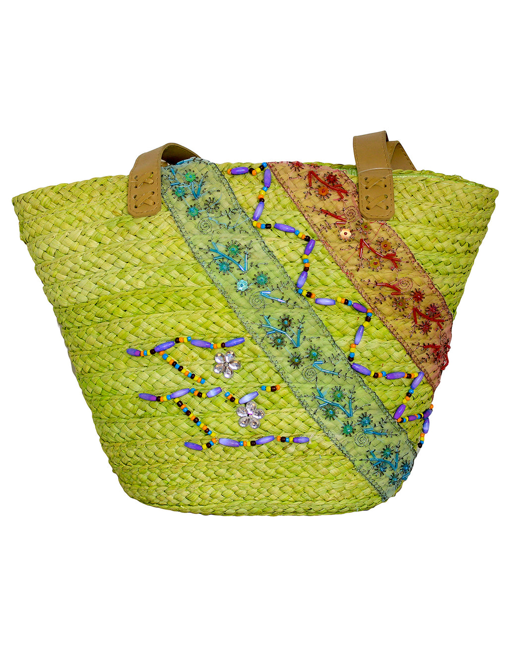 Fino CJK-05066 Exotic Straw Tote Beach Bag