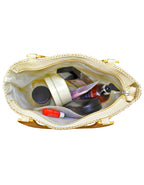 Fino CJK-05074 Straw Beach Bag with Wooden Handles