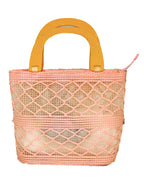 Fino CJK-05074 Straw Beach Bag with Wooden Handles