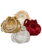 Fino DC1401 Rose Flower Satin DrawString Value Evening/Toiletry Bags- Set of 4