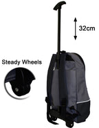 Fino DL-1008 Unisex Grade R - 1 Trolley Wheeled School /Travel Backpacks