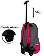 Fino DL-1008 Unisex Grade R - 1 Trolley Wheeled School /Travel Backpacks