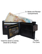 Fino DPU-225 Faux Leather 2 Tone Card Wallet with Box
