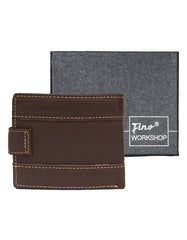 Fino DWS-1803 Genuine Leather Rhino Design Wallet with SD Card Holder & Box