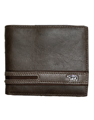 Fino DWS-819 Genuine Leather Bifold Wallet with Box - Coffee