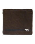 Fino DWS-820S Genuine Leather Bi-fold Wallet with Box - Dark Brown