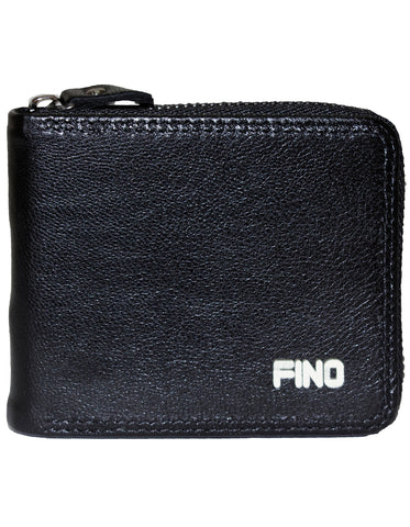 Fino DWS-825 Genuine Leather Zip Around Wallet with Box