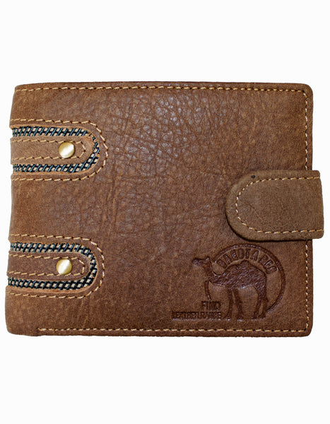 Fino DWS-8307C Genuine Leather Dakota Red Wallet with SD Card Holder & Box