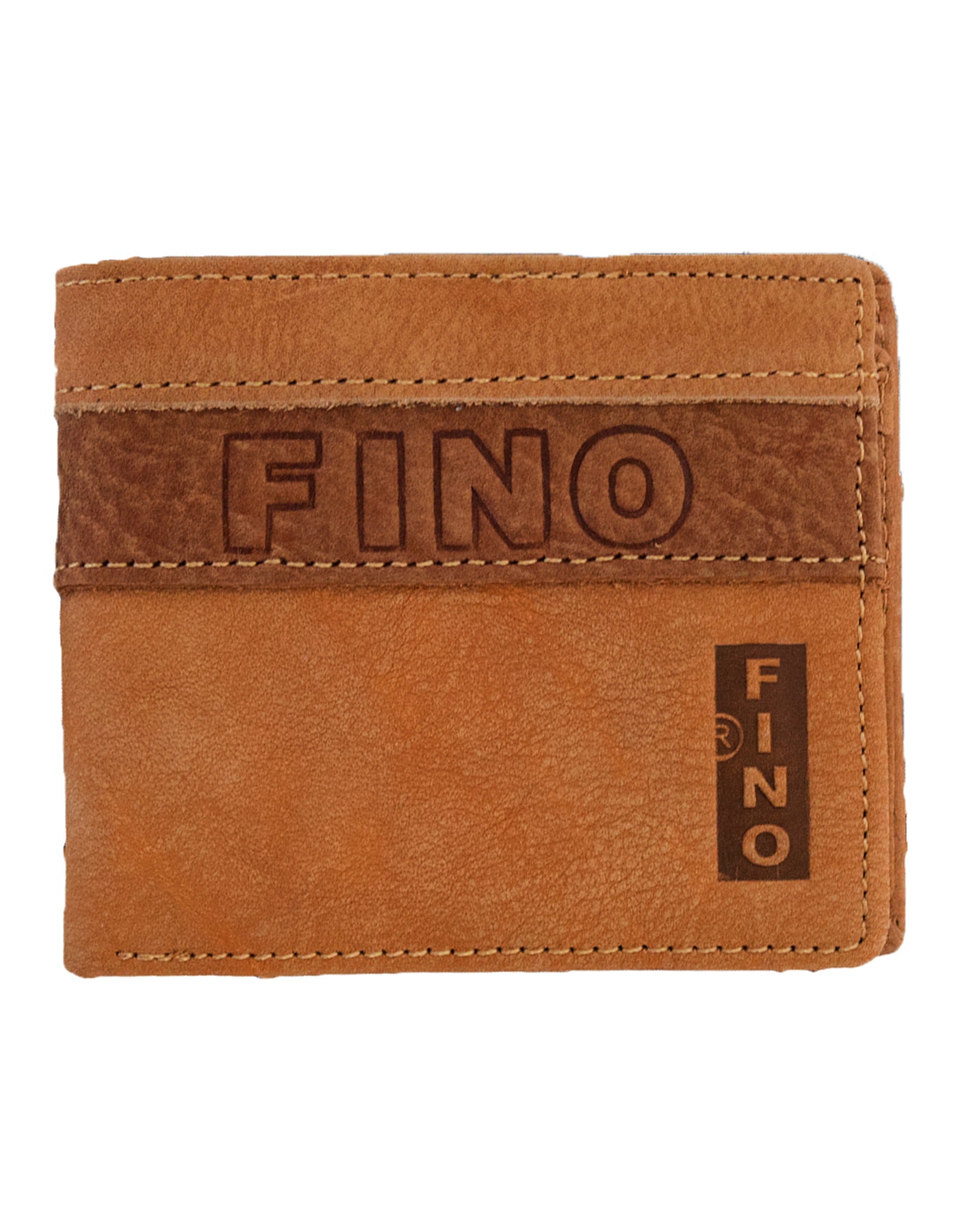 Fino DWS-87021 Genuine Leather Wallet with SD Card Holder & Box - Brown
