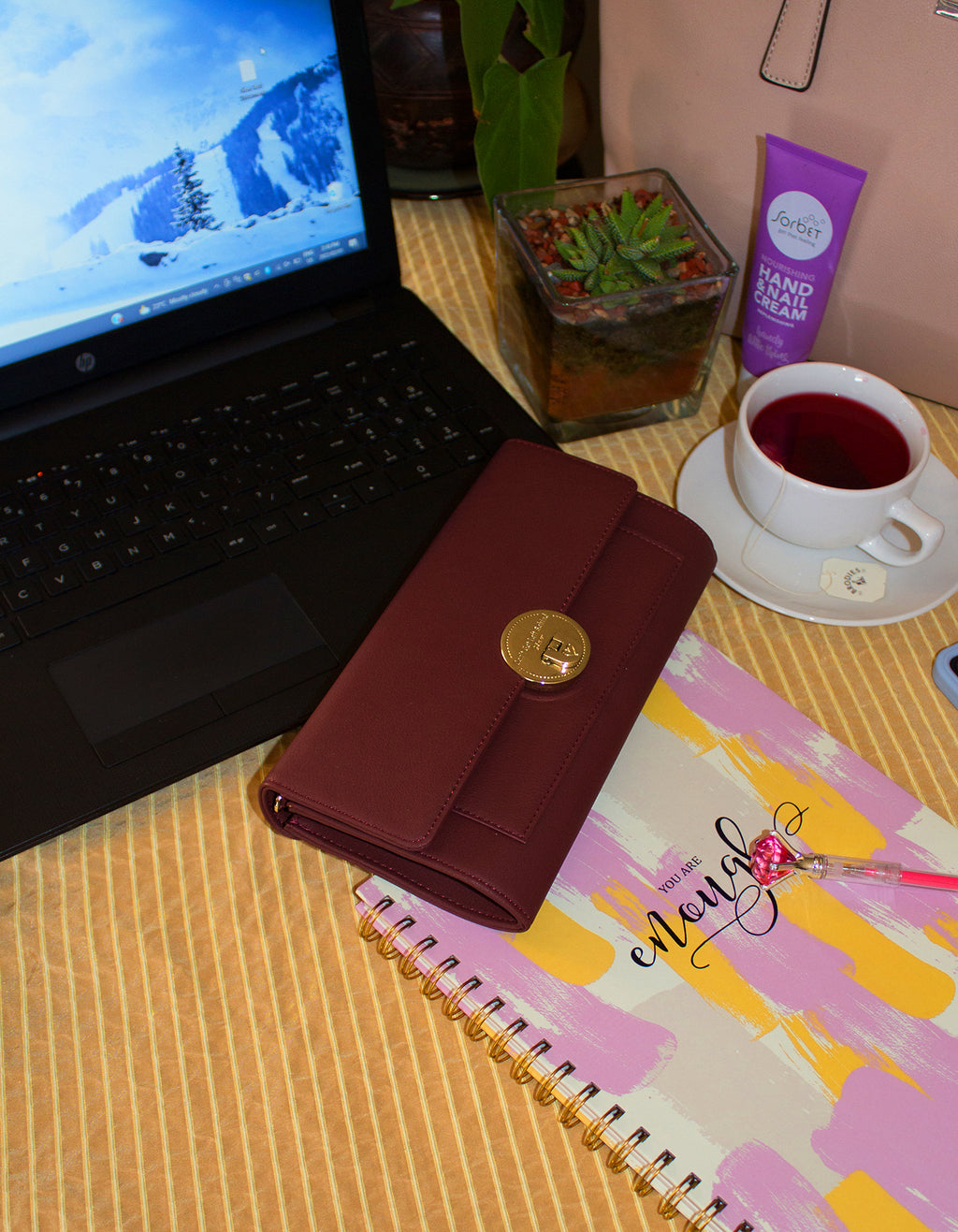 Fino F592 Faux Leather Card Holder/ Clutch Bag/ Phone Bag/ Bag Organiser