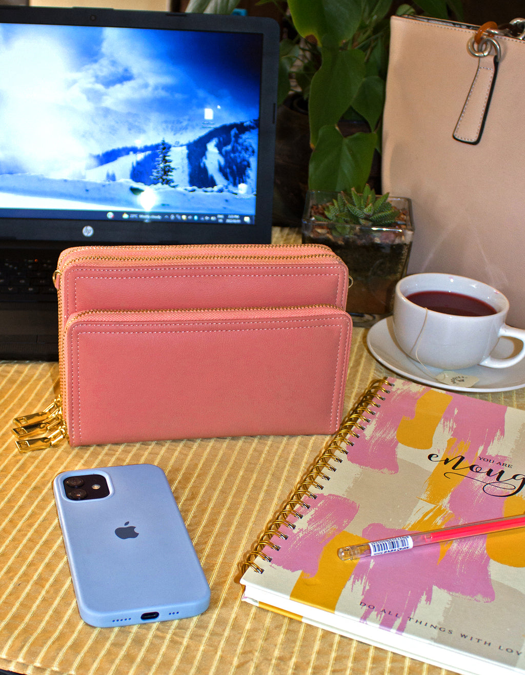 Fino F6917 Faux Leather Card Holder/ Clutch Bag/ Phone Bag/ Bag Organiser
