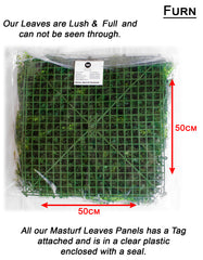 Masturf Premium Furn 50 x 50cm Faux Leaves UV Resistant Panel