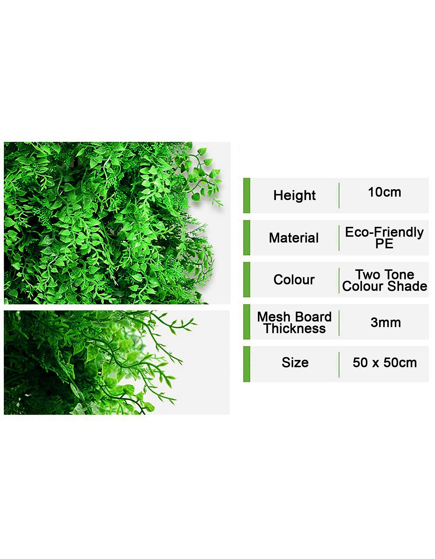 Masturf Premium Furn 50 x 50cm Faux Leaves UV Resistant Panel