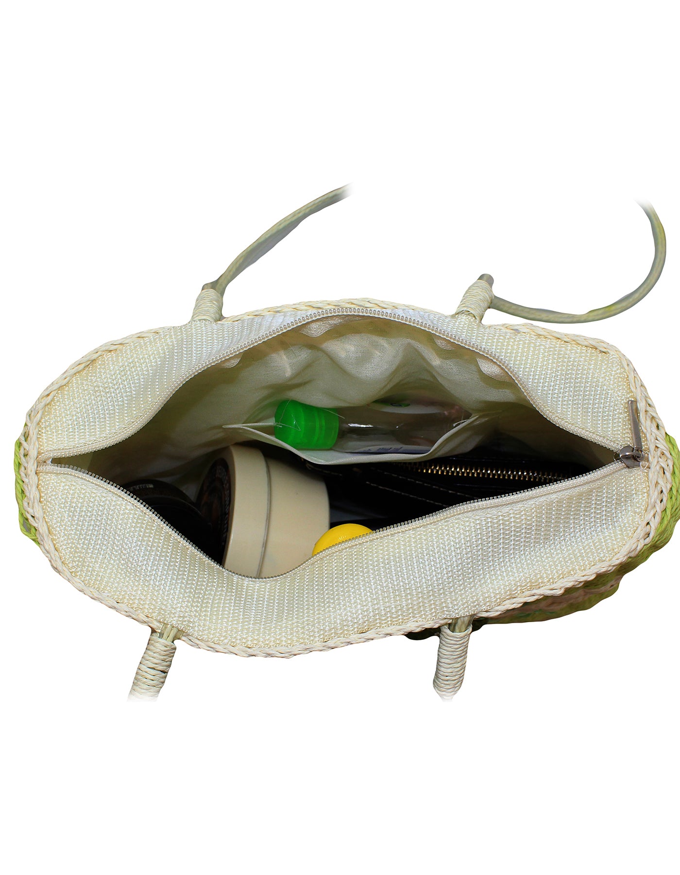 Fino FYL03-1023 Straw/Beach Bag with front Shells and Bead Work