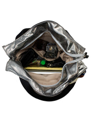 Fino G-8210 Classy Faux Leather Handbag with Scarf Trim