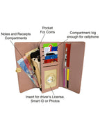 Fino G-9106+A751331 Faux Leather Crossbody Shoulder Bag & Purse Set- Dusty Pink