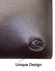 GIO 107 Full Grain Genuine Leather Classic Bifold Wallet– Brown