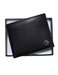 GIO 1622 Full Grain Genuine Leather Bifold Wallet – Black