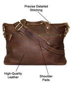 Fino GSX-025 Full Grain Genuine Leather Shoulder Bag – Brown