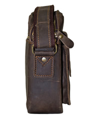 Fino GSX-075 Full Grain Genuine Leather Crazy Horse Waxed Sling Bag