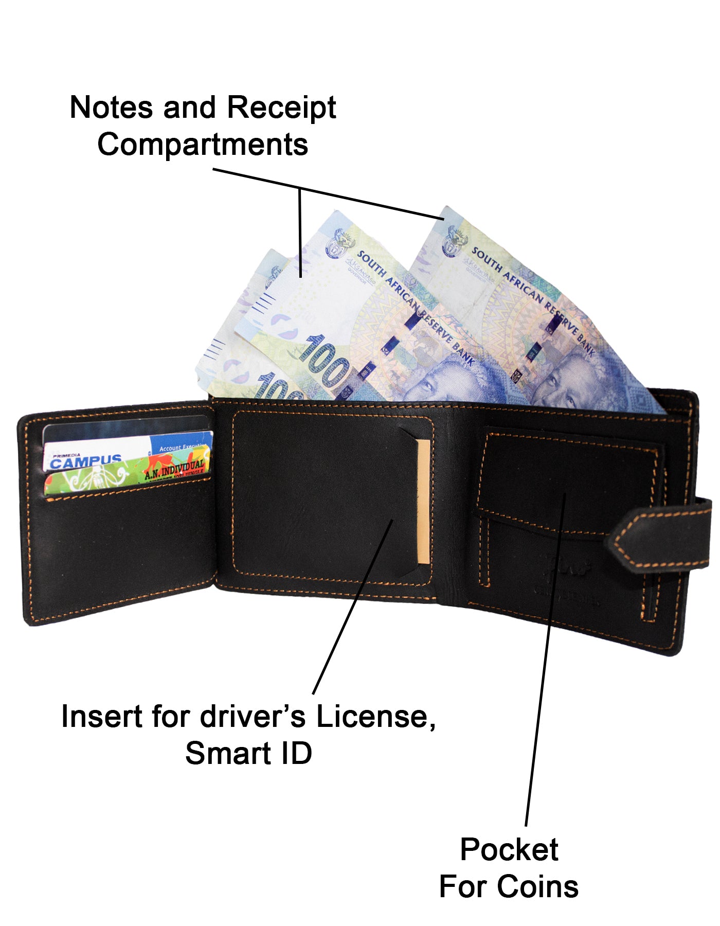 Fino GX-046 Full Grain Soft Genuine Leather Wallet with Box