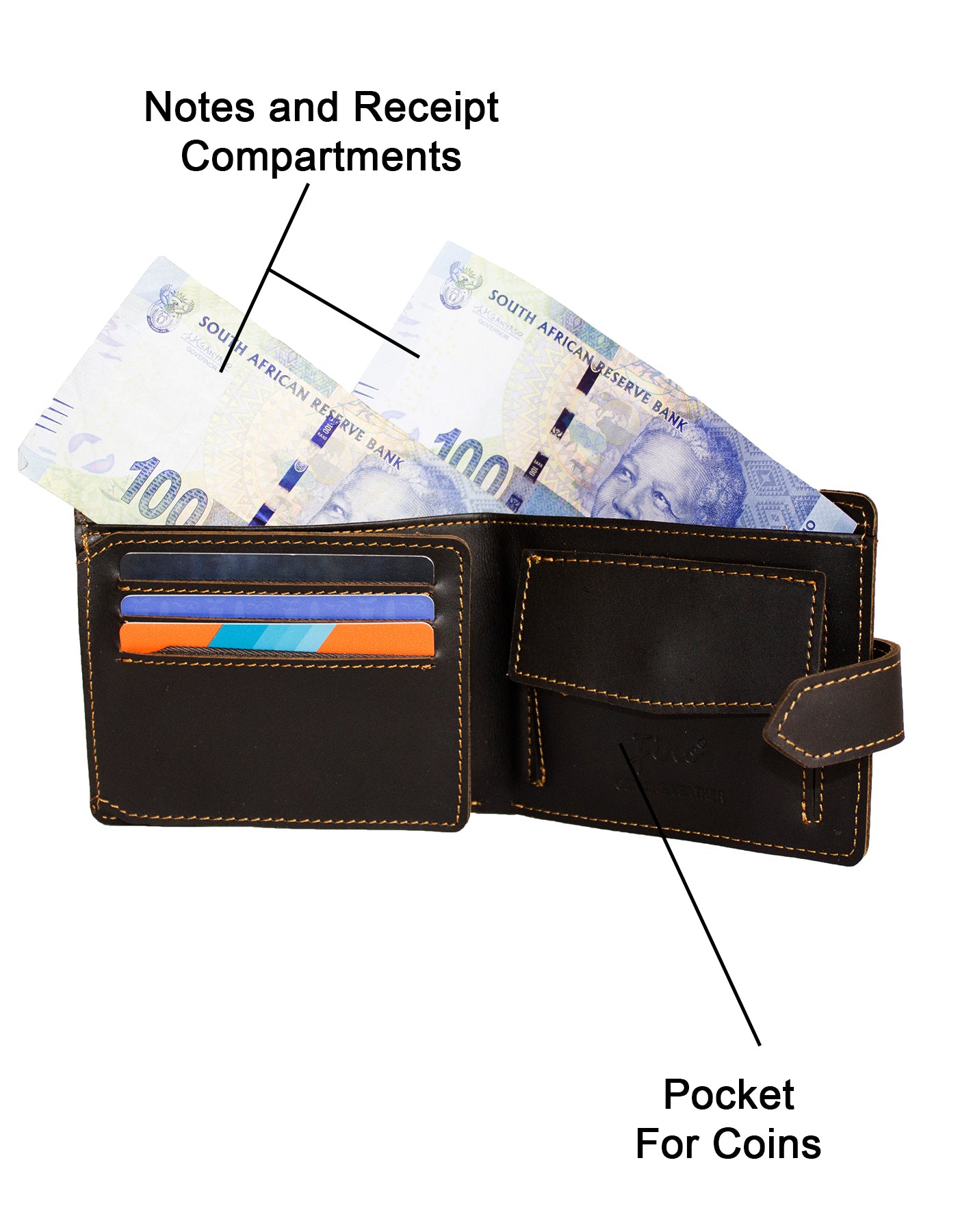 Fino GX-046 Full Grain Soft Genuine Leather Wallet with Box