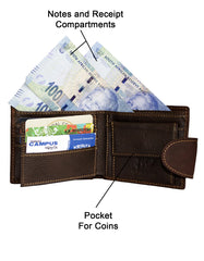 Fino GX-047 Full Grain Genuine Leather Mens Wallet with Box
