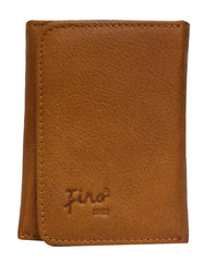 Fino GX-052 Full Grain Genuine Leather Slim Compact Wallet with Box - Brown